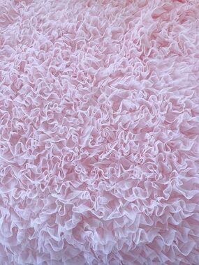 𝜗𝜚 pretty pink ruffe tulle fabric
